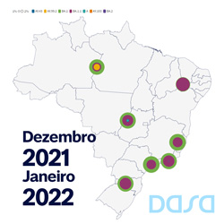 Gráfico dos dados Genov de dezembro 2021 e janeiro de 2022